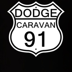 Highway Route Sign 1991 Dodge Caravan T Shirt