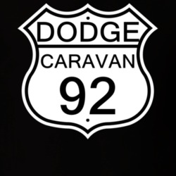 Highway Route Sign 1992 Dodge Caravan T Shirt