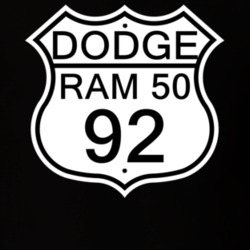 Highway Route Sign 1992 Dodge Ram 50 T Shirt