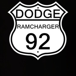 Highway Route Sign 1992 Dodge Ramcharger T Shirt