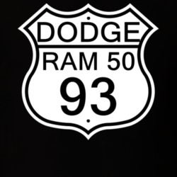 Highway Route Sign 1993 Dodge Ram 50 T Shirt