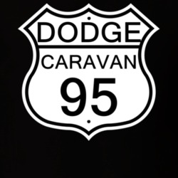 Highway Route Sign 1995 Dodge Caravan T Shirt