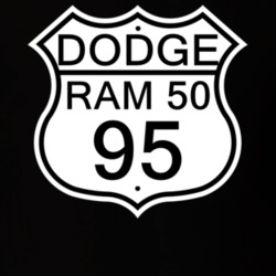 Highway Route Sign 1995 Dodge Ram 50 T Shirt