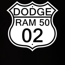 Highway Route Sign 2002 Dodge Ram 50 T Shirt