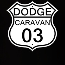 Highway Route Sign 2003 Dodge Caravan T Shirt