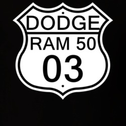 Highway Route Sign 2003 Dodge Ram 50 T Shirt
