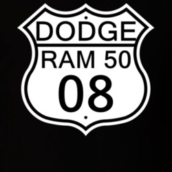 Highway Route Sign 2008 Dodge Ram 50 T Shirt