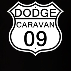 Highway Route Sign 2009 Dodge Caravan T Shirt