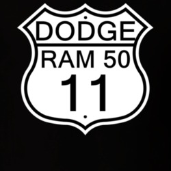 Highway Route Sign 2011 Dodge Ram 50 T Shirt