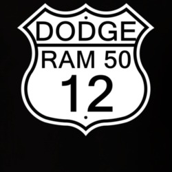 Highway Route Sign 2012 Dodge Ram 50 T Shirt