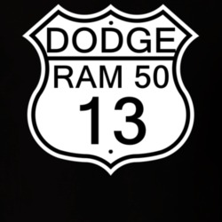 Highway Route Sign 2013 Dodge Ram 50 T Shirt