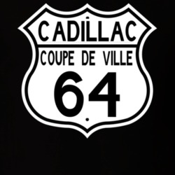 1964 Cadillac Coupe De Ville Highway Route Sign T Shirt
