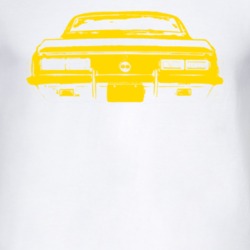 1968 CHEVY CAMARO SS Faded Look Rear View Yellow Graphic  Car Lover T 