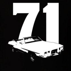 1971 Convertible Pontiac Lemans Side View Year Dark Shirt