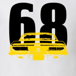 1968 CHEVY CAMARO SS Faded Look Rear View Year Yellow Graphic  Car Lov