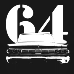 1964 Mercury Comet Rear View With Year Faded Look Dark T Shirt