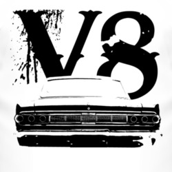 1964 Mercury Comet Rear View V8 Faded Look Light T Shirt