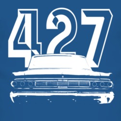 1965 Mercury Comet Rear View Engine Size Faded Look Dark T Shirt