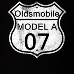 Highway Route Sign 1907 Oldsmobile Model A Distressed T Shirt