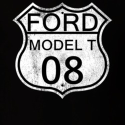 Highway Route Sign 1908 Model T Distressed T Shirt