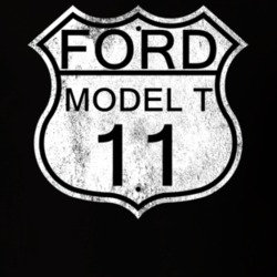Highway Route Sign 1911 Model T Distressed T Shirt