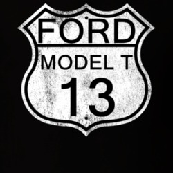 Highway Route Sign 1913 Model T Distressed T Shirt