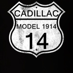 Highway Route Sign 1914 Cadillac Model 1914 Distressed T Shirt