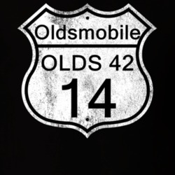 Highway Route Sign 1914 Oldsmobile Olds 42 Distressed T Shirt