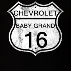 Highway Route Sign 1916 Chevy Baby Grand Distressed T Shirt