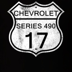 Highway Route Sign 1917 Chevy Series 490 Distressed T Shirt