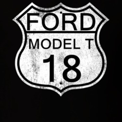 Highway Route Sign 1918 Model T Distressed T Shirt