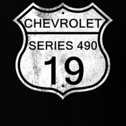 Highway Route Sign 1919 Chevy Series 490 Distressed T Shirt