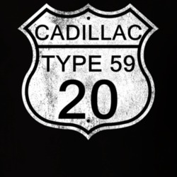 Highway Route Sign 1920 Cadillac Type 59 Distressed T Shirt