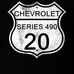 Highway Route Sign 1920 Chevy Series 490 Distressed T Shirt