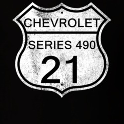 Highway Route Sign 1921 Chevy Series 490 Distressed T Shirt