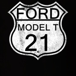 Highway Route Sign 1921 Model T Distressed T Shirt