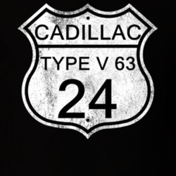 Highway Route Sign 1924 Cadillac Type V 63 Distressed T Shirt