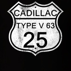 Highway Route Sign 1925 Cadillac Type V 63 Distressed T Shirt