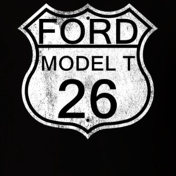 Highway Route Sign 1926 Model T Distressed T Shirt