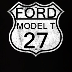 Highway Route Sign 1927 Model T Distressed T Shirt