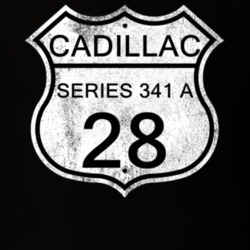 Highway Route Sign 1928 Cadillac Series 341 A Distressed T Shirt