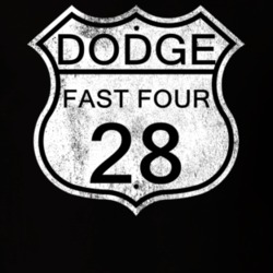 Highway Route Sign 1928 Dodge Fast Four Distressed T Shirt