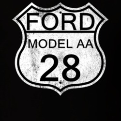 Highway Route Sign 1928 Model AA Distressed T Shirt