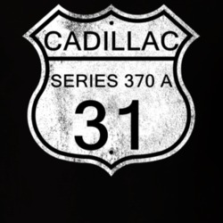 Highway Route Sign 1931 Cadillac Series 370 A Distressed T Shirt