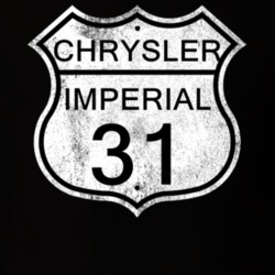 Highway Route Sign 1931 Chrysler Imperial Distressed T Shirt