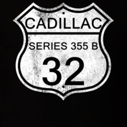Highway Route Sign 1932 Cadillac Series 355 B Distressed T Shirt
