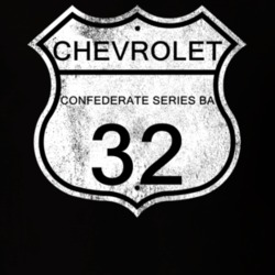 Highway Route Sign 1932 Chevy Confederate Series BA Distressed T Shirt