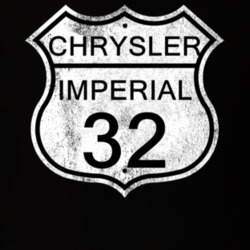Highway Route Sign 1932 Chrysler Imperial Distressed T Shirt