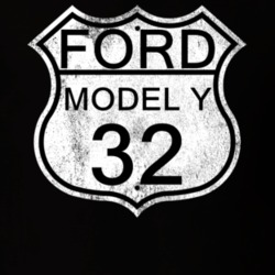 Highway Route Sign 1932 Model Y Distressed T Shirt