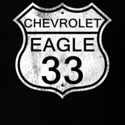 Highway Route Sign 1933 Chevy Eagle Distressed T Shirt